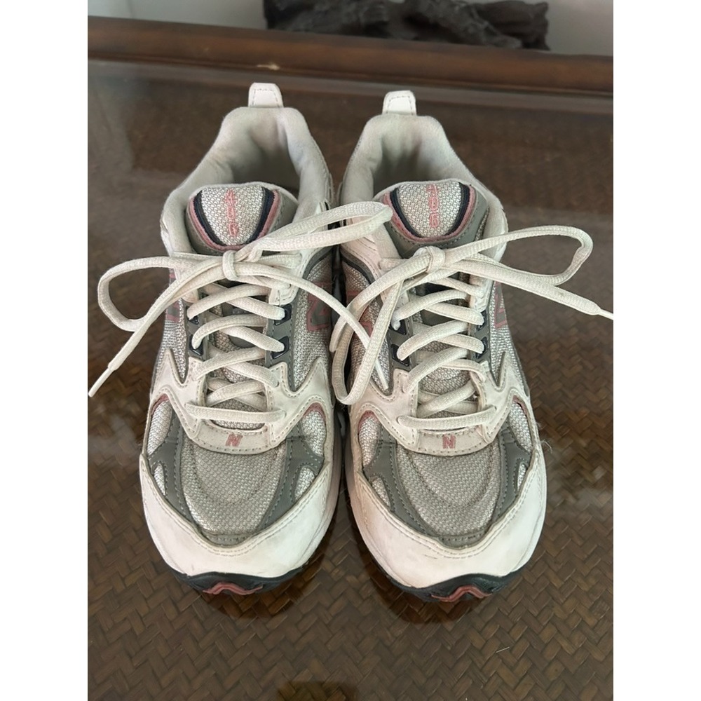 New Balance 406 Women's Sneaker Athletic Tennis Shoe White Gray Pink Mesh 7.5